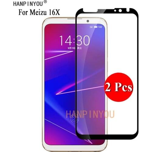 2 Pcs/Lot For Meizu 16X M872Q 6.0" Full Cover Screen Protector Tempered Glass Protective Film + Clean Tools