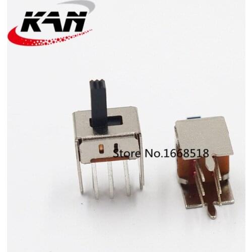 50pcs SS-22D06 2-speed toggle switch 6-pin dual-row vertical two-speed slide switch toy switch with extended foot