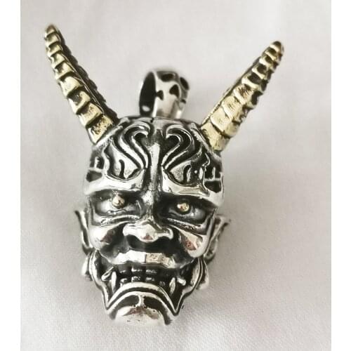 925 Sterling Silver Evil Satan Devil Demon MENS charm pendant jewelry A4054