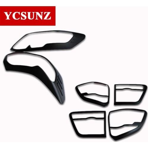 2012-2014 For Toyota Fortuner Accessories Black Kits Headlight Tail Lights Trim For Toyota Fortuner Hilux Sw4 2013 Parts Ycsunz