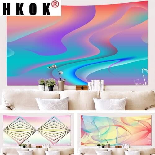 HKOK Bohemia Mandala Picture Tapestry Hanging Covering Rugs Background Cloth Beach Mat Blanket Art Bedroom Living Home Decor