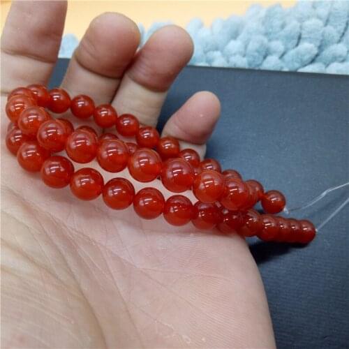 6mm 8mm 10mm Red stone beads Natural stone beads Forest Loose Round beads For jewelry making Wholesale