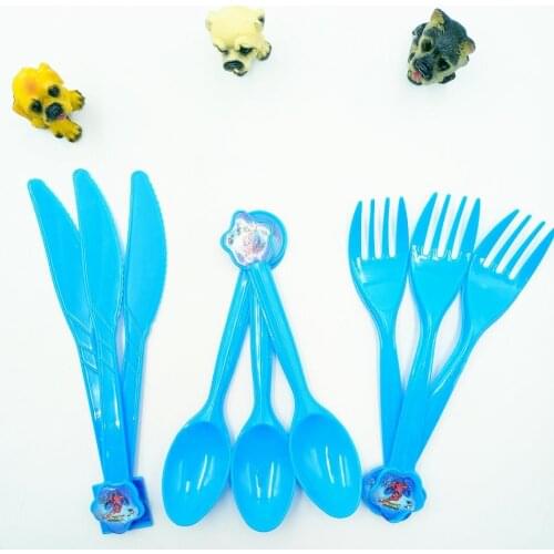 Spiderman Party Decoratio Cartoon Theme Party Favors Plastic Knives/Forks/Spoons Kids Superhero Birthday Baby Shower Decoration