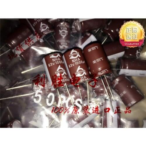 100% Home furnishings 1000UF 63V 63V1000UF 16X25 NHA Electrolytic capacitor