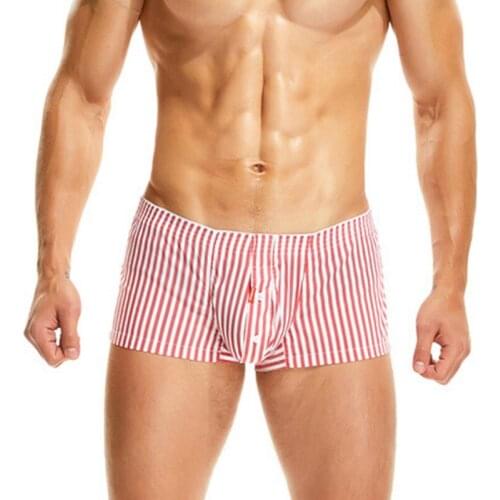 Cotton Mens Boxers Classic Plaid Boxer Shorts Mens Underwear Panties Home Sleep Pajama Lounge Bottoms Soft Loose Underpants