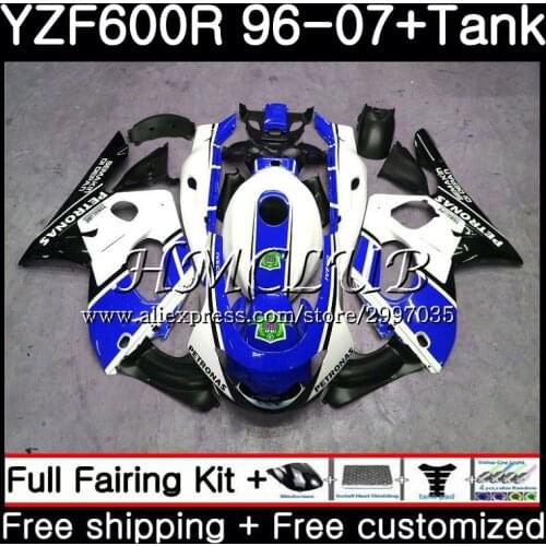 Body For YAMAHA YZF600R Thundercat 1996 1997 1998 1999 2000 2001 0HC.7 YZF-600R YZF 600R Blue white 96 97 98 99 00 01 Fairing