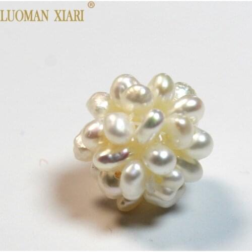 Wholesale AAA Hand-made 100% Natural Freshwater Pearl Ball Round Beads For Jewelry Making DIY Bracelet Necklace 12mm 15mm