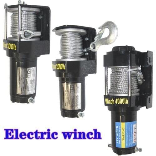 Winch car tuning electric winch 2000/3000/4000 /4500/6000/9500/12000lb 24v Handle/wireless Wire rope ATV winches for Beach bugg