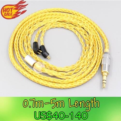 LN007377 16 Core OCC Gold Plated Braided Earphone Cable For Etymotic ER4B ER4PT ER4S ER6I ER4 2pin