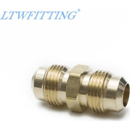 LTWFITTING Brass 1/2" OD Flare Union,Brass Flare Tube Fitting