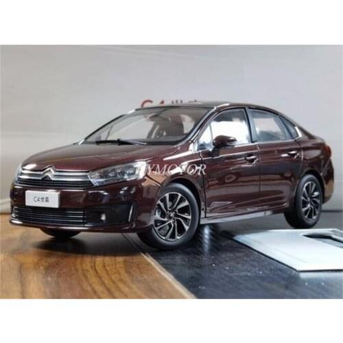 1/18 For Dongfeng Citroen CITROEN C4 Diecast car model Kids Toys Boy Girl gifts Red Display Collection Ornaments