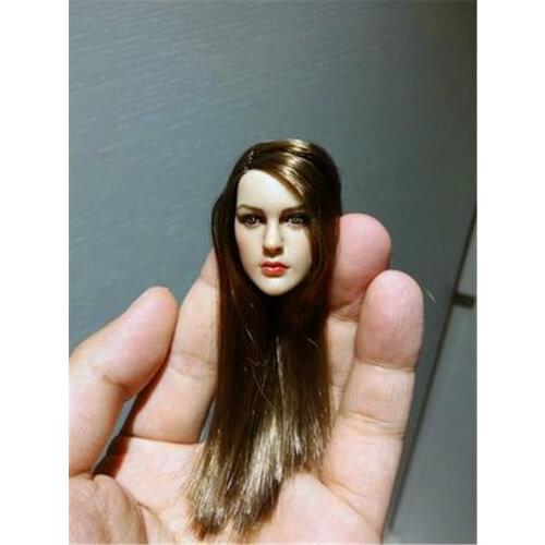 New 1/6 Scale Blond Hair Female Head Sculpt KT004 KT005 Model Fit 12" Womens Bodies Figures Dolls Gifts Toys Collections