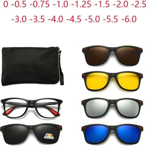Magnet Sunglasses Lens Men Myopia Sports Driving Glasses Customize Prescription 0 -1 -1.5 -2 -2.5 -3 -3.5 -4 -5 -6.0