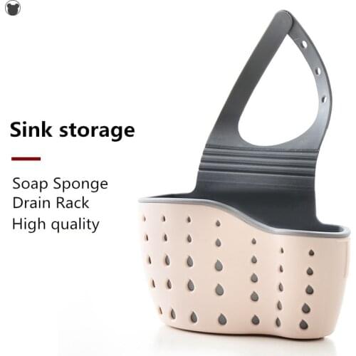 Kitchen Storage Sink Shelf, Soap Sponge Drain Rack, Bathroom Holder , Suction Cup Kitchen Organizer, Sink Accessories TPR rubber