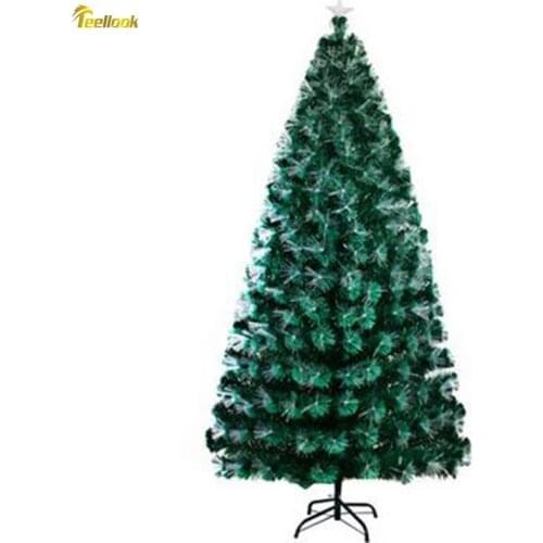 Teellook 1.2M / 1.5M / 1.8M / 2.4M Fiber Christmas Tree Christmas Home Decoration Decoration Shopping Center Hotel Decorations