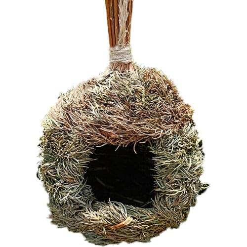 Garden Bird House Straw Woven Bird Resting Place Straw Birds Nest Gardening Bird Cage Decoration Ornaments Bird Nest Supplies