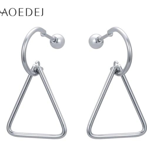 AOEDEJ Stainless Steel Stud Earrings Mens Hip Hop Earring Punk Rock Jewelry Ear Cartilage Piercing Earrings for Men Women