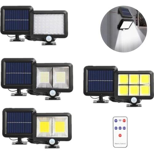 Solar Lights Outdoor Lighting Solar Lamp Led Motion Sensor Garden Street Light Waterproof Outside Remote Control Wall Lamps