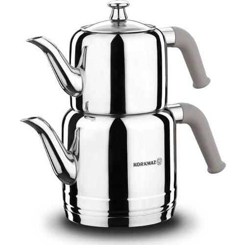 Steel Tea Pot Set Beige Tea Set Cup Tea for Turkish Tea Sets Kitchen Products Stainless Steel Teapot