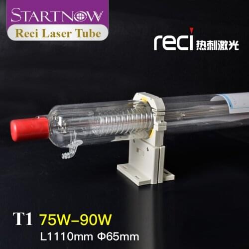 Startnow T1 Reci CO2 Laser Tube 75W Dia. 65mm Wooden Packing For CO2 Laser Lamp Engraving Machine Marking Cutter Spare Parts