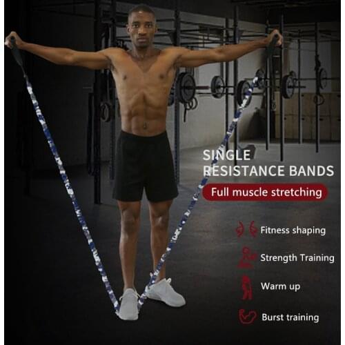 Yoga Rubber Tensile Resistance Bands Expander Camouflage 8 Word Chest Developer Elastic Pull Rope Exercise Tube Fitness Workout