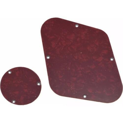 145x105.3mm KAISH LP Rear Control & Switch Plate Cavity Cover For USA LP Red Pearl