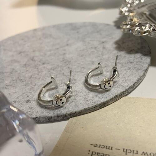 Miuoxion Wholesale Retro Geometric Smiley Earrings Personality Jewelry For Women Feature Namour Charm Gift All Seasons