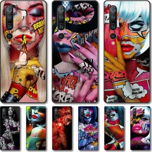 Sexy cool women Phone Case For Xiaomi MI 11 10 9 5g Lite Ultra Pro Note S Black Shell Cover