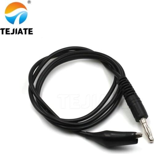 1PCS 4MM Banana Plug To Medium Alligator Clip Line Universal Pen Test line Silica Gel Connector Wire Length 80CM Red/Black
