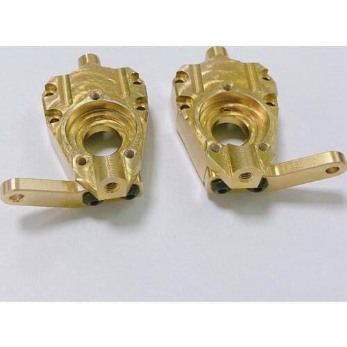 2pcs Front Axle Steering Cup Knuckles Heavy Duty Brassfor TRX-4 1/10 RC Crawler Car Upgrade Kits