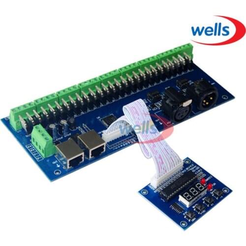 27CH DMX512 with RJ45 controller ,Digital tube display ,Constant voltage common anode for RGB controller DC12~24V