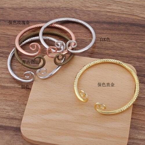 30pcs Fashion 60mm Charming Bangle Korean European and American Wire Wrapped Bangle Wrist Bracelet