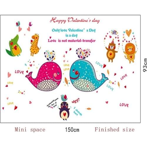 50pcs/lot Dolphin fish Animals wall sticker home decor wall stickers For kids rooms bathroom children wall home decorations