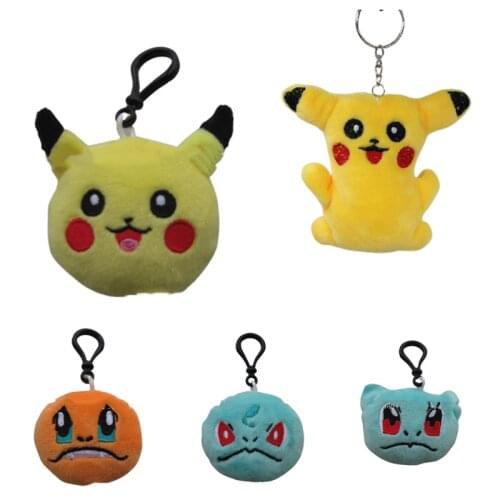 Pokemon Pikachu Boys and Girls Plush Pendant Keychain Anime Squitle Bulbasaur Charmander Accessories Plush Toys Gifts