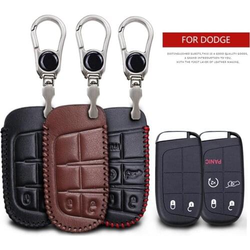 Car Logo Keychain Key Case Bag Cover For Dodge Journey Charger Caravan Challenger Caliber RAM Nitro Anti-wear Key Cover Shell