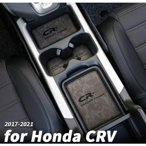 For Honda CR-V CRV 2017 2018 2019 2020 2021 Car Leather Gate Slot Mat Groove Pad Water Coaster Door Slot Mat Storage Anti Slip