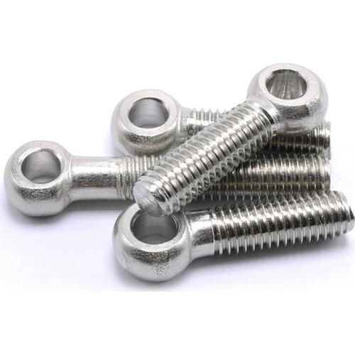 2-10pcs/lot DIN444 Stainless steel eye bolt M12/M14/M16~M22 swing bolts screws Movable Joint bolt Ring screw Fisheye screw