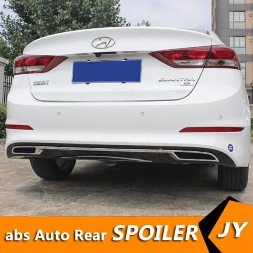 For Hyundai Elantra Body kit spoiler 2016-2018 For Elantra YS ABS Rear lip rear spoiler front Bumper Diffuser Bumpers Protector