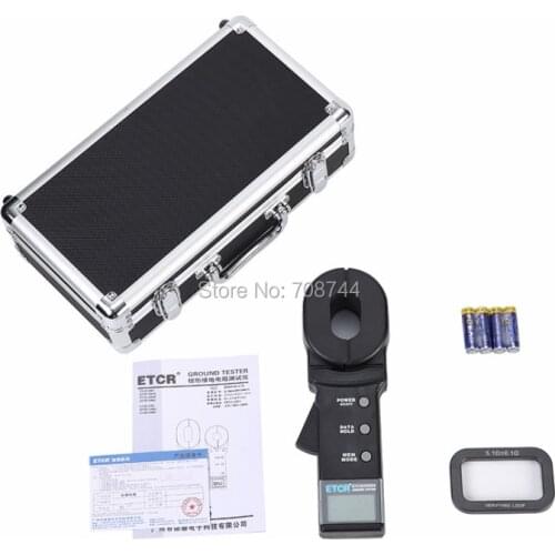 ETCR2000A Digital Clamp On Ground Earth Resistance Tester Circuit Resistance Meter Lightning Protection Grounding Measurement