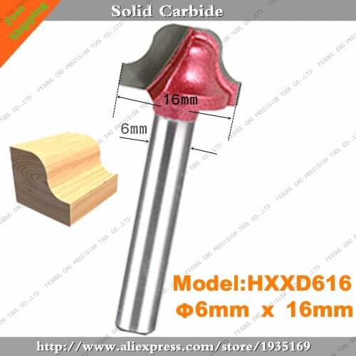 6mm*16mm,10pcs,Free shipping CNC Engraving 3D Woodworking Milling Cutter,Tungsten Solid carbide End Mill,Wood Tools,Router Bit