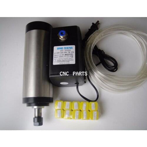 CNC milling spindle ER16 1.5KW water cooling spindle +water pump+water pipe+ER16 collets