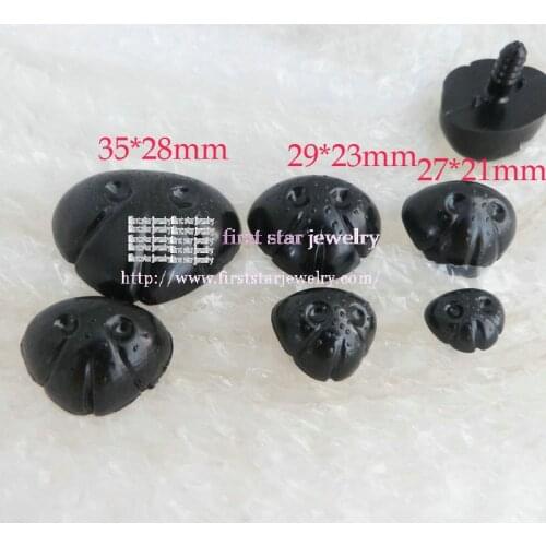 21*27mm/23*29mm/28*35mm black plactic dog toy noses with plastic washers for bear accessories you can choose size or mixed size