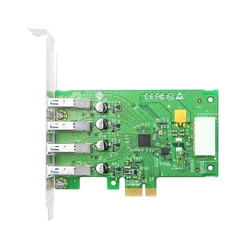 Linkreal 4 Ports USB 3.0 Expansion Card 5Gb/s for Desktop by PCIe x1 x4 x8 x16 Slot-LRSU9A71-4A
