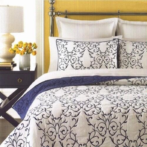 Cotton Bedspread on the Bed Quilt Set 3pcs Blanket for Double Bed Embroidered Quilted Bed Cover Pillowcase King Size Coverlets