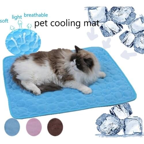 Dog Mat Cooling Summer Pad Mat For Dogs Cat Blanket Sofa Breathable Pet Dog Bed Summer Washable For Small Medium Large Dogs Car