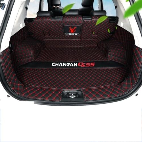 3D trunk mats for changan cs55 wearable fiber leather car trunk mat cargo liner 2018 2019 2020 accessories rug carpet chana