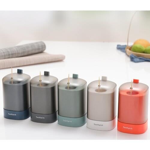 1Pcs 9.5*5.5CM Toothpick Box Household Automatic pop-up Tooth Pick Holder Container Living Room Portable Storage Boxes Dispenser
