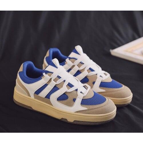 Breathable Men Women Skateboard Sports Shoes Fashion Blue Black White Low Cut Casual Flats Unisex Zapatillas Sneakers 36-44