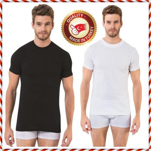 SET OF 3/6 TURKISH COTTON Men UNDERWEAR Sleep Clothing Short sleeved Round neck Singlet Vest Undervest Tank Top Undershirts Lot