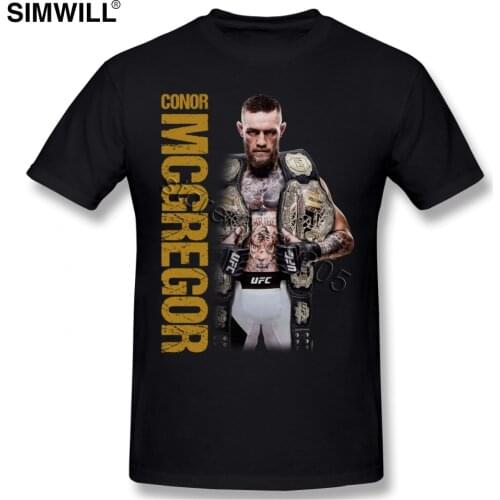 Novelty Unique Conor Mcgregor Tshirt Mens Casual Pure Cotton Tees Top Crew Neck Short Sleeves MMA T-Shirts Fight T Shirts
